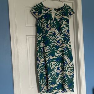 Sportscraft women’s 10 pure linen tropical print dress spring summer travel